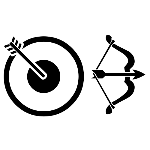 🎯🏹 Emoji Domain black and white Symbola rendering